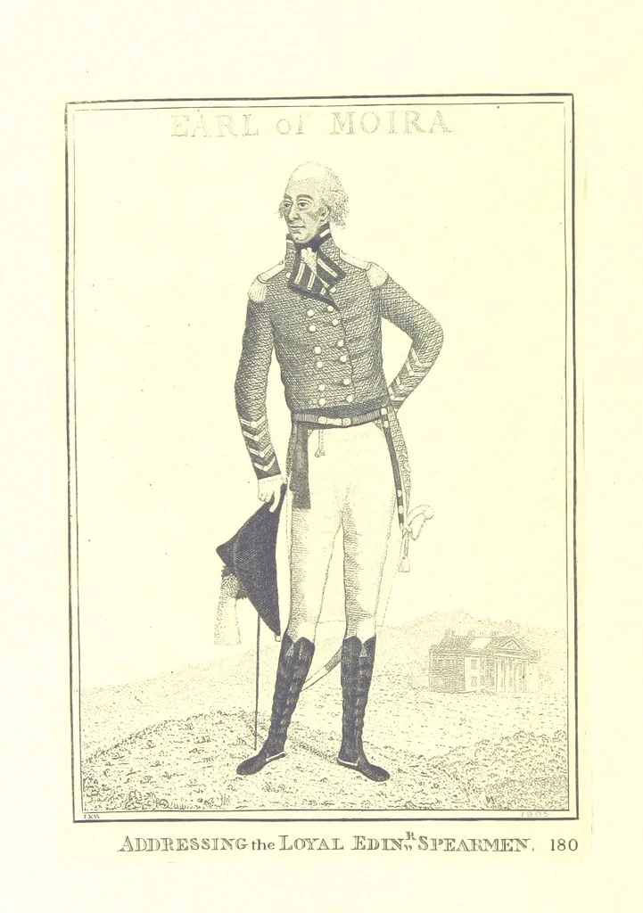 An illustration from A series of original Portraits and Caricature Etchings by ... J. Kay; ... with biographical sketches and illustrative anecdotes. [Edited by H. P, 1877, leaf 58