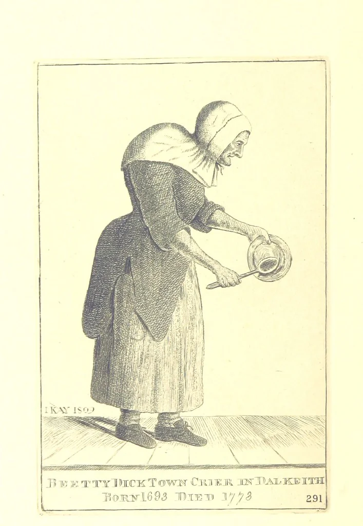 An illustration from A series of original Portraits and Caricature Etchings by ... J. Kay; ... with biographical sketches and illustrative anecdotes. [Edited by H. P, 1877, leaf 618