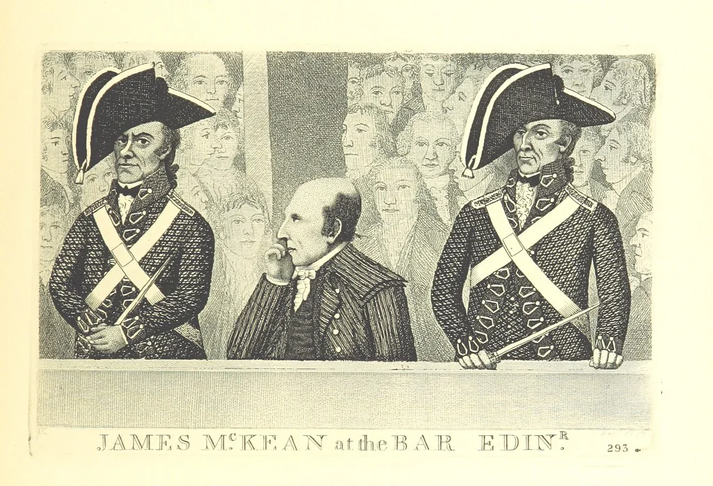 An illustration from A series of original Portraits and Caricature Etchings by ... J. Kay; ... with biographical sketches and illustrative anecdotes. [Edited by H. P, 1877, leaf 625