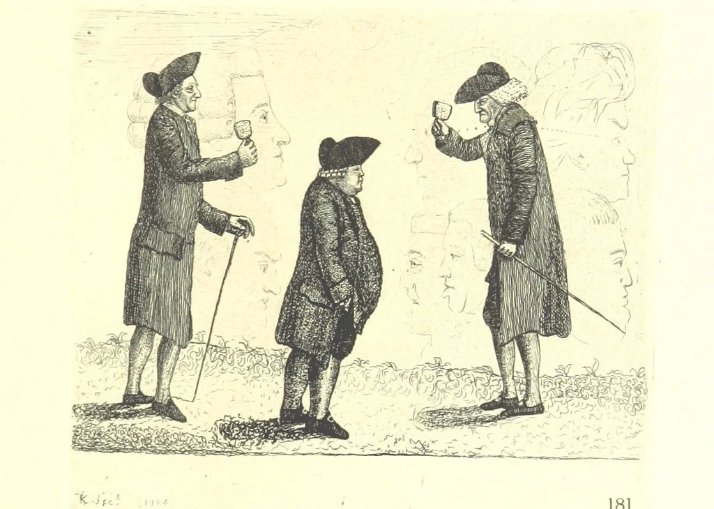 An illustration from A series of original Portraits and Caricature Etchings by ... J. Kay; ... with biographical sketches and illustrative anecdotes. [Edited by H. P, 1877, leaf 63
