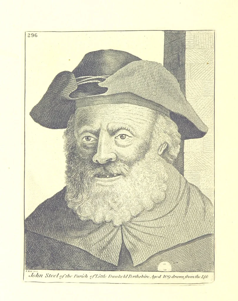 An illustration from A series of original Portraits and Caricature Etchings by ... J. Kay; ... with biographical sketches and illustrative anecdotes. [Edited by H. P, 1877, leaf 638