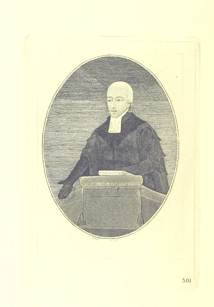 An illustration from A series of original Portraits and Caricature Etchings by ... J. Kay; ... with biographical sketches and illustrative anecdotes. [Edited by H. P, 1877, leaf 660