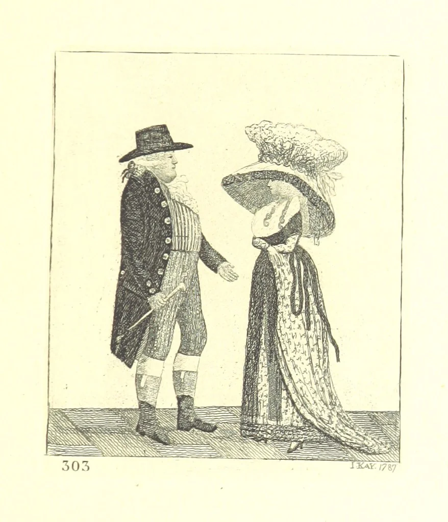 An illustration from A series of original Portraits and Caricature Etchings by ... J. Kay; ... with biographical sketches and illustrative anecdotes. [Edited by H. P, 1877, leaf 669
