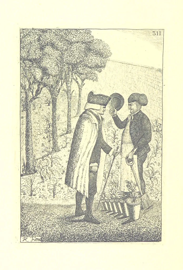 An illustration from A series of original Portraits and Caricature Etchings by ... J. Kay; ... with biographical sketches and illustrative anecdotes. [Edited by H. P, 1877, leaf 708