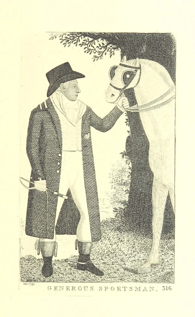 An illustration from A series of original Portraits and Caricature Etchings by ... J. Kay; ... with biographical sketches and illustrative anecdotes. [Edited by H. P, 1877, leaf 729