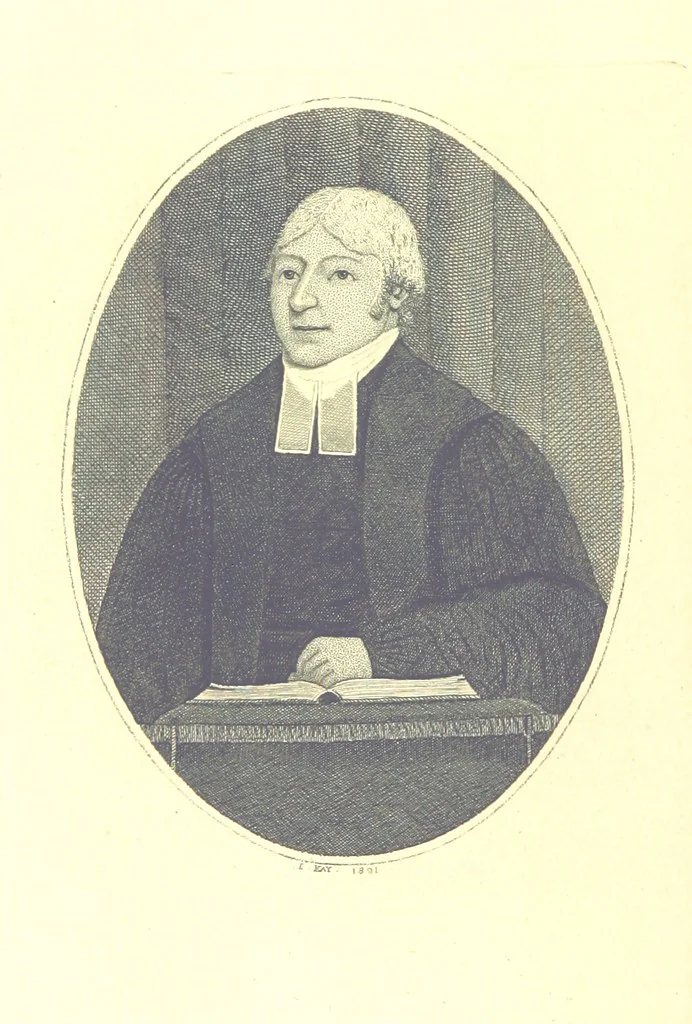 An illustration from A series of original Portraits and Caricature Etchings by ... J. Kay; ... with biographical sketches and illustrative anecdotes. [Edited by H. P, 1877, leaf 760