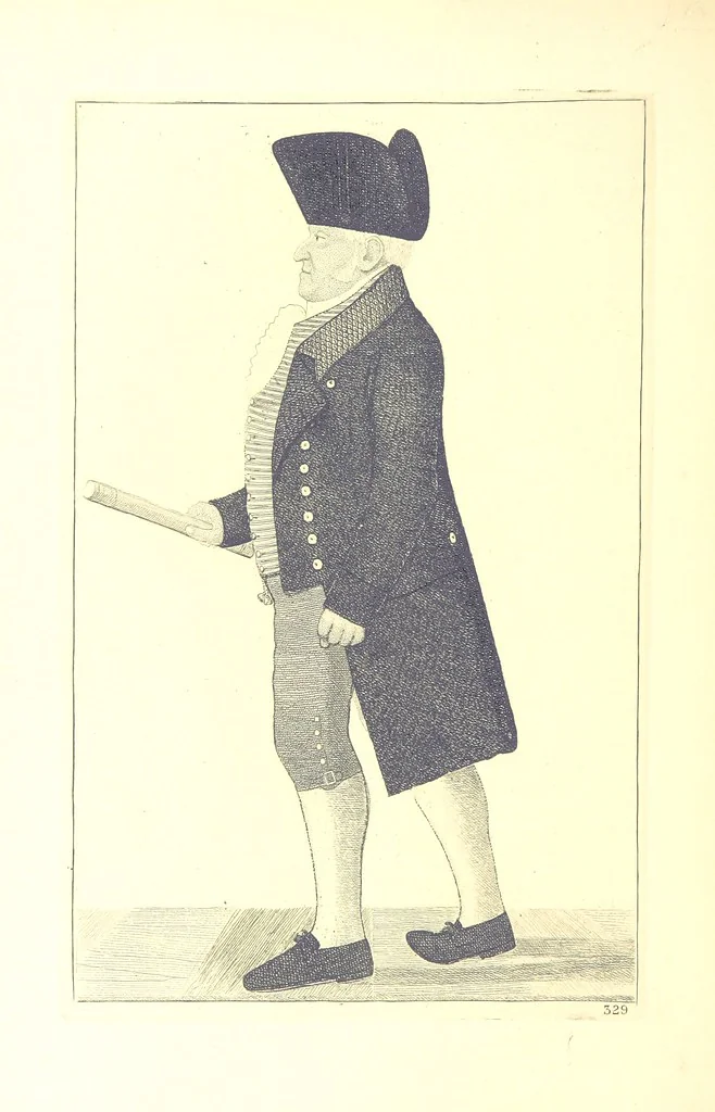 An illustration from A series of original Portraits and Caricature Etchings by ... J. Kay; ... with biographical sketches and illustrative anecdotes. [Edited by H. P, 1877, leaf 800