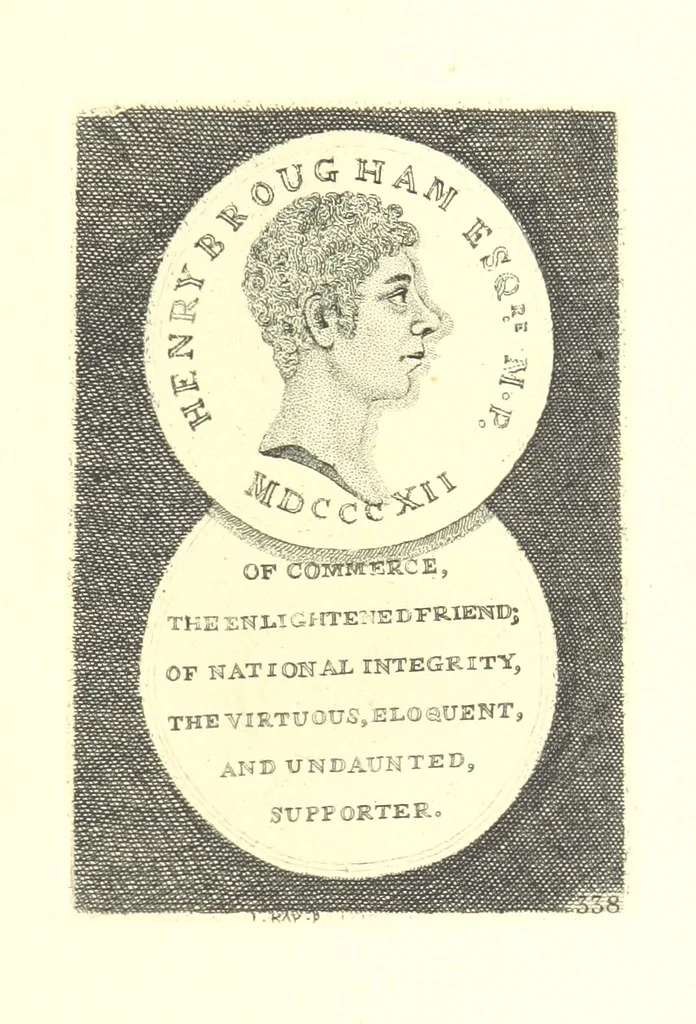 An illustration from A series of original Portraits and Caricature Etchings by ... J. Kay; ... with biographical sketches and illustrative anecdotes. [Edited by H. P, 1877, leaf 837