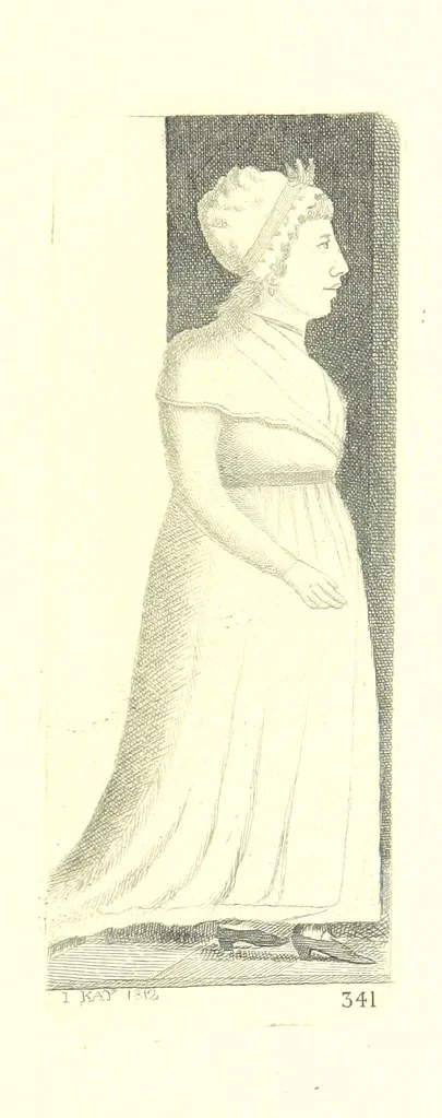 An illustration from A series of original Portraits and Caricature Etchings by ... J. Kay; ... with biographical sketches and illustrative anecdotes. [Edited by H. P, 1877, leaf 843