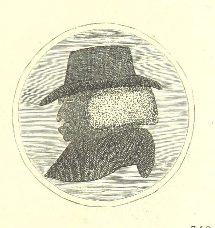 An illustration from A series of original Portraits and Caricature Etchings by ... J. Kay; ... with biographical sketches and illustrative anecdotes. [Edited by H. P, 1877, leaf 857