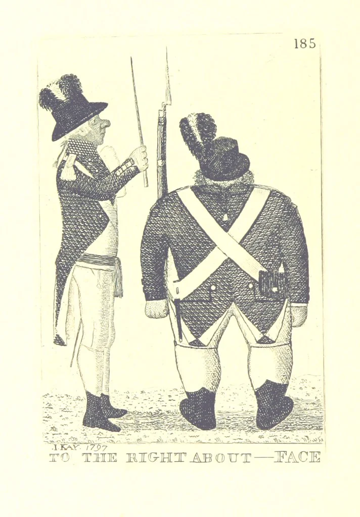 An illustration from A series of original Portraits and Caricature Etchings by ... J. Kay; ... with biographical sketches and illustrative anecdotes. [Edited by H. P, 1877, leaf 86