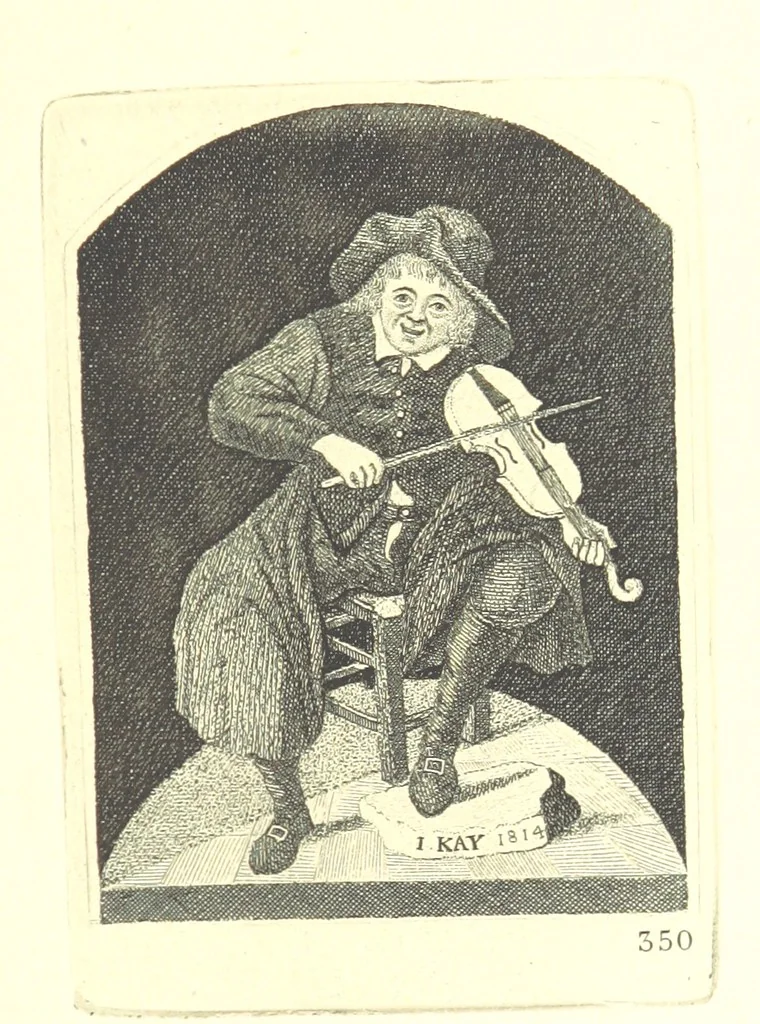 An illustration from A series of original Portraits and Caricature Etchings by ... J. Kay; ... with biographical sketches and illustrative anecdotes. [Edited by H. P, 1877, leaf 861
