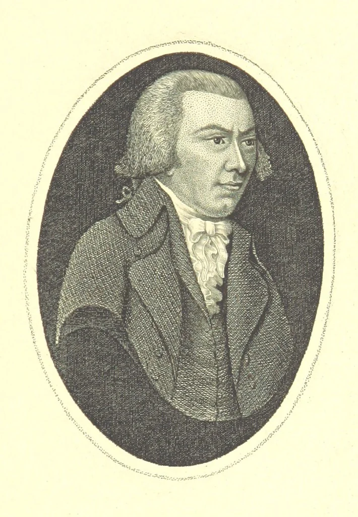 An illustration from A series of original Portraits and Caricature Etchings by ... J. Kay; ... with biographical sketches and illustrative anecdotes. [Edited by H. P, 1877, leaf 881