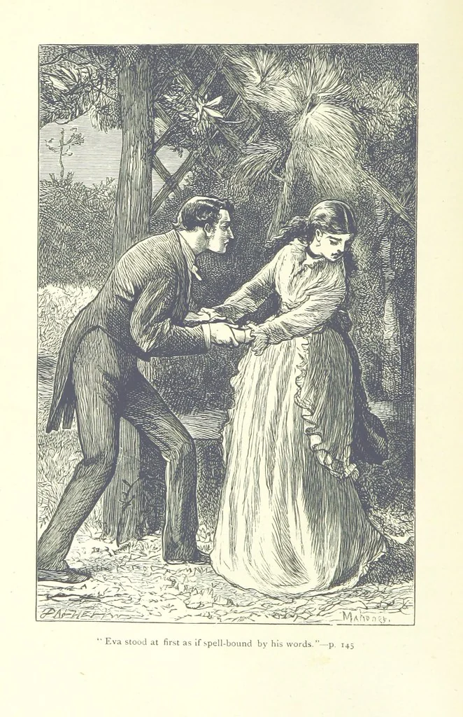 An illustration from Evelyn Howard: or, Early Friendships ... With ... illustrations, 1875, leaf 158