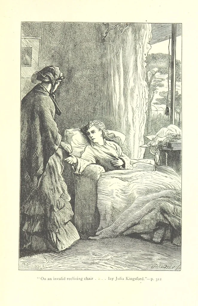 An illustration from Evelyn Howard: or, Early Friendships ... With ... illustrations, 1875, leaf 329