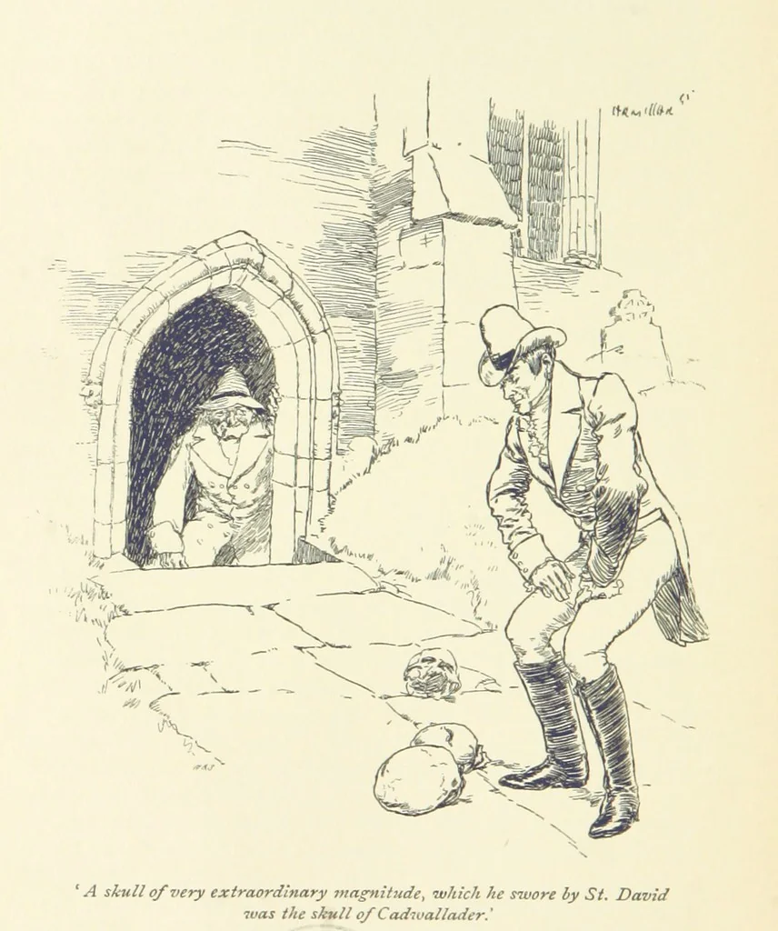 An illustration from Headlong Hall, and Nightmare Abbey ... With an introduction by George Saintsbury, 1896, leaf 110