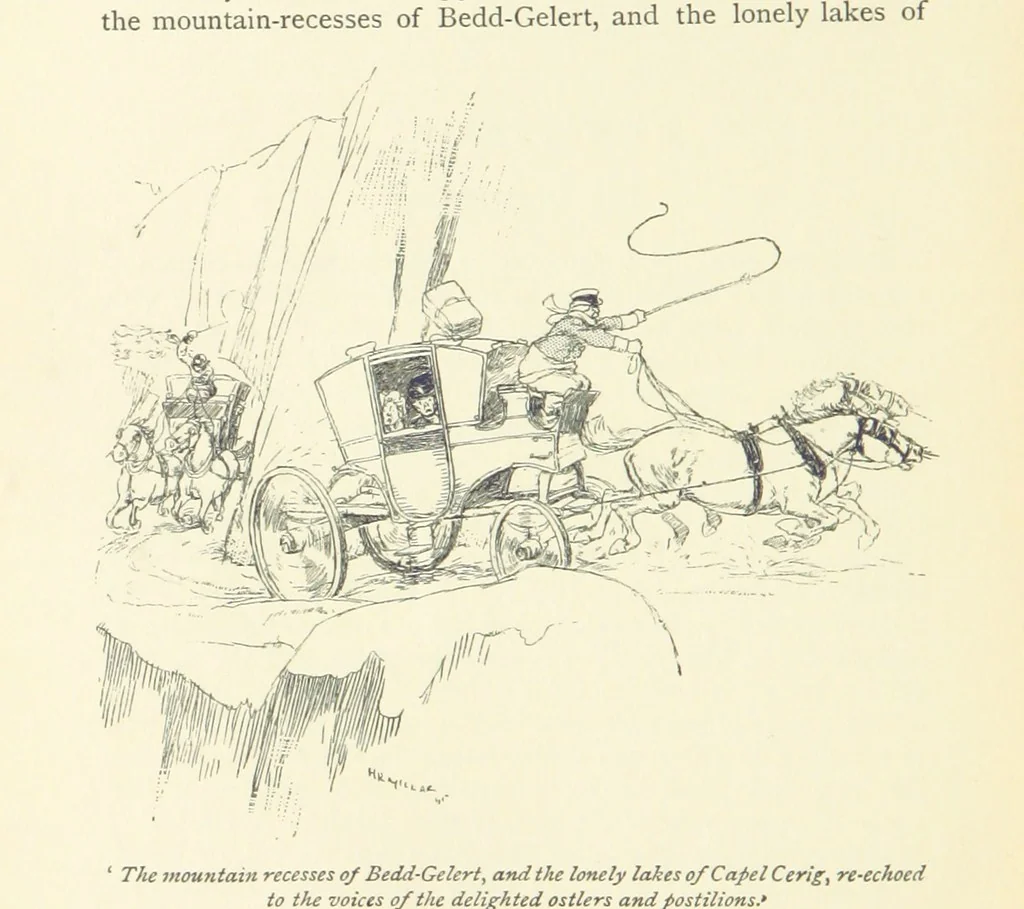 An illustration from Headlong Hall, and Nightmare Abbey ... With an introduction by George Saintsbury, 1896, leaf 120