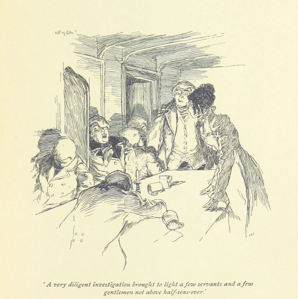 An illustration from Headlong Hall, and Nightmare Abbey ... With an introduction by George Saintsbury, 1896, leaf 149