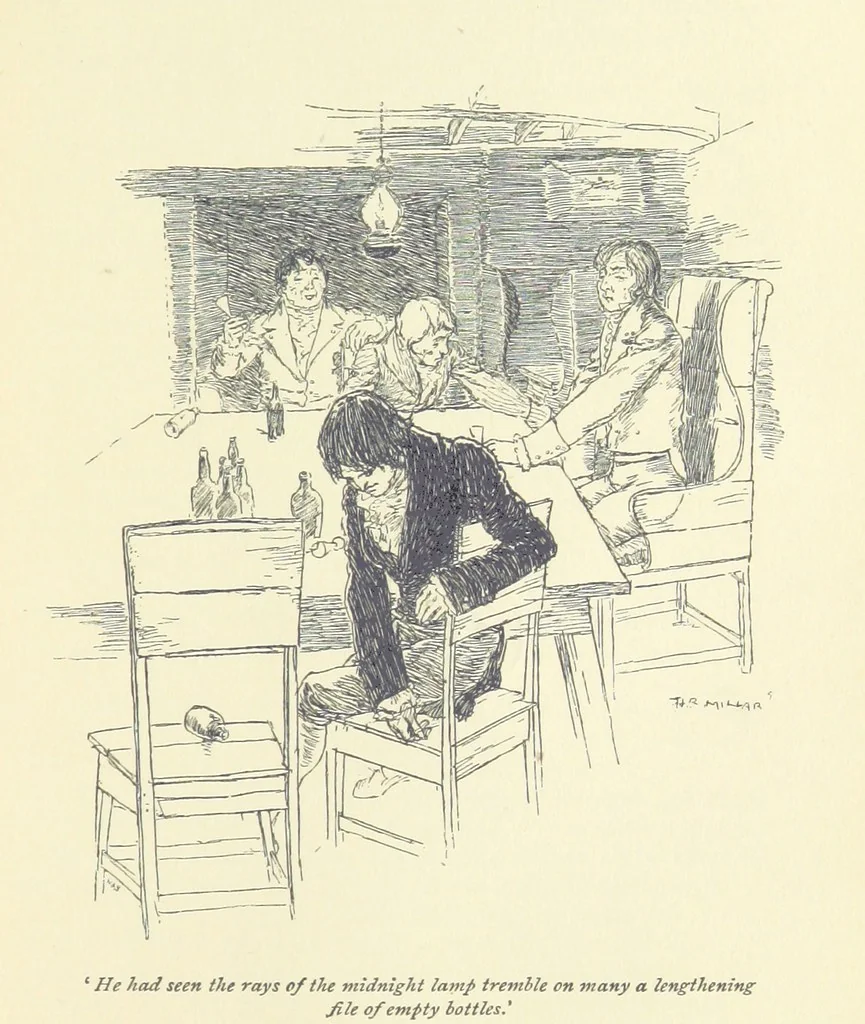 An illustration from Headlong Hall, and Nightmare Abbey ... With an introduction by George Saintsbury, 1896, leaf 159