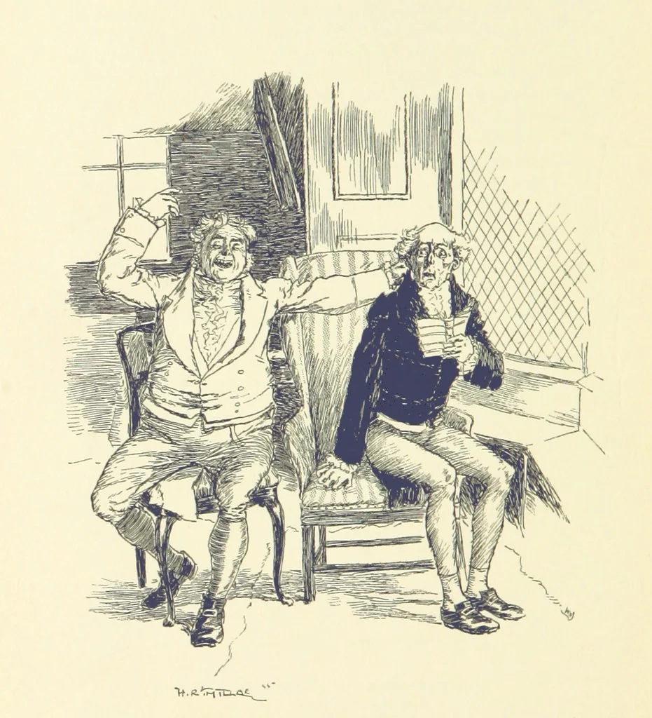 An illustration from Headlong Hall, and Nightmare Abbey ... With an introduction by George Saintsbury, 1896, leaf 164
