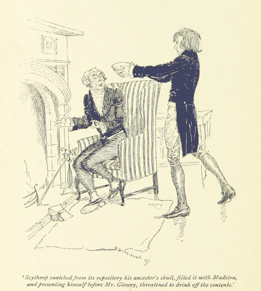An illustration from Headlong Hall, and Nightmare Abbey ... With an introduction by George Saintsbury, 1896, leaf 188