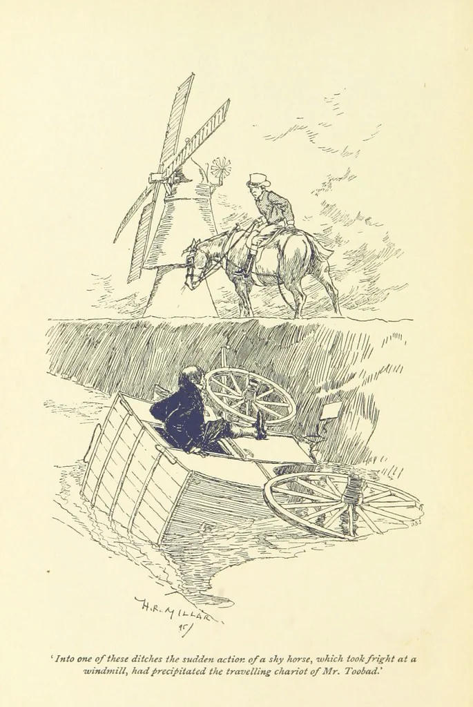 An illustration from Headlong Hall, and Nightmare Abbey ... With an introduction by George Saintsbury, 1896, leaf 196