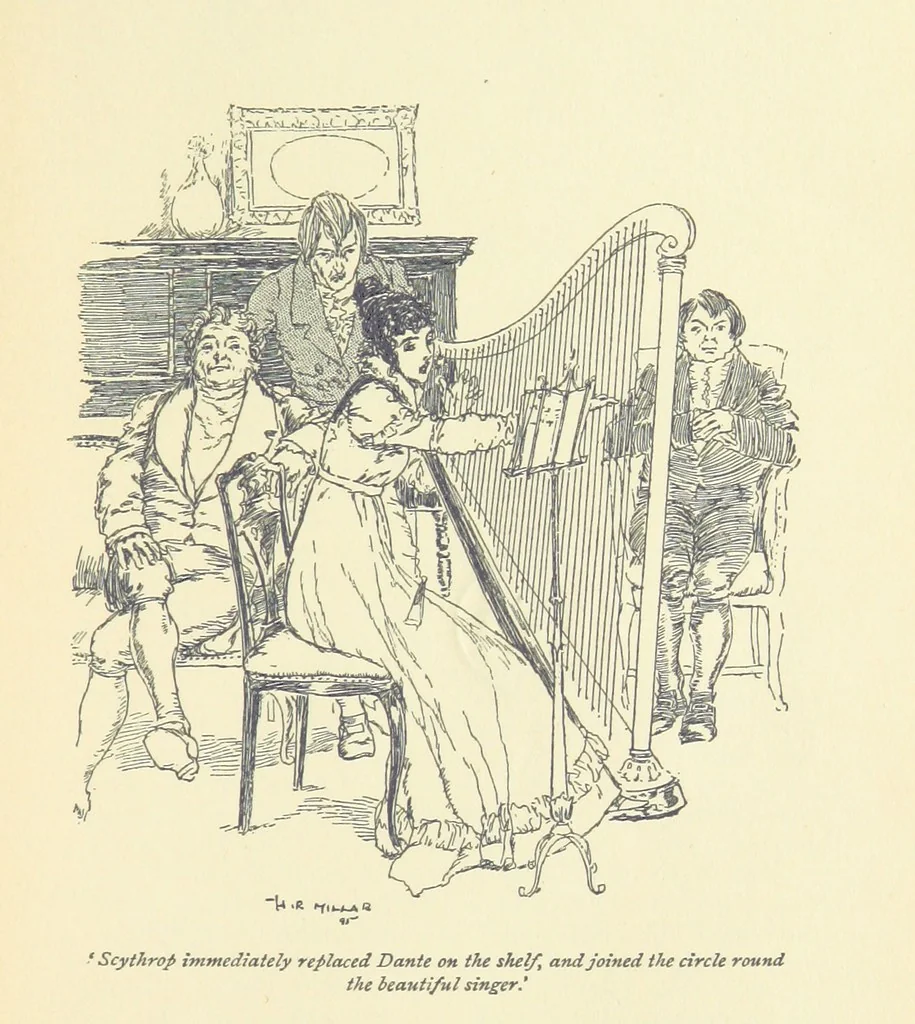 An illustration from Headlong Hall, and Nightmare Abbey ... With an introduction by George Saintsbury, 1896, leaf 207