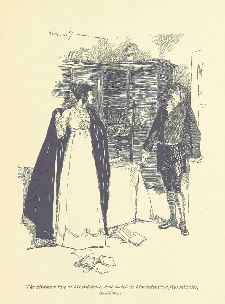 An illustration from Headlong Hall, and Nightmare Abbey ... With an introduction by George Saintsbury, 1896, leaf 231