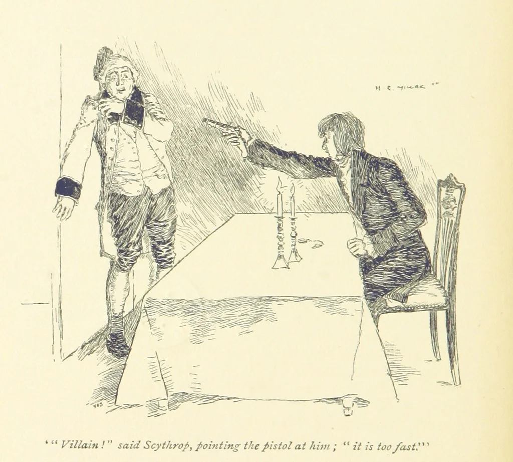 An illustration from Headlong Hall, and Nightmare Abbey ... With an introduction by George Saintsbury, 1896, leaf 272