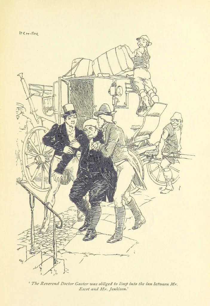 An illustration from Headlong Hall, and Nightmare Abbey ... With an introduction by George Saintsbury, 1896, leaf 41