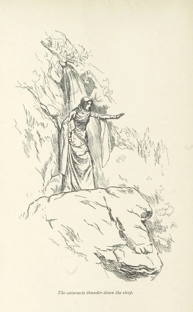 An illustration from The misfortunes of Elphin, and Rhododaphne ... With an introduction by George Saintsbury, 1897, leaf 104