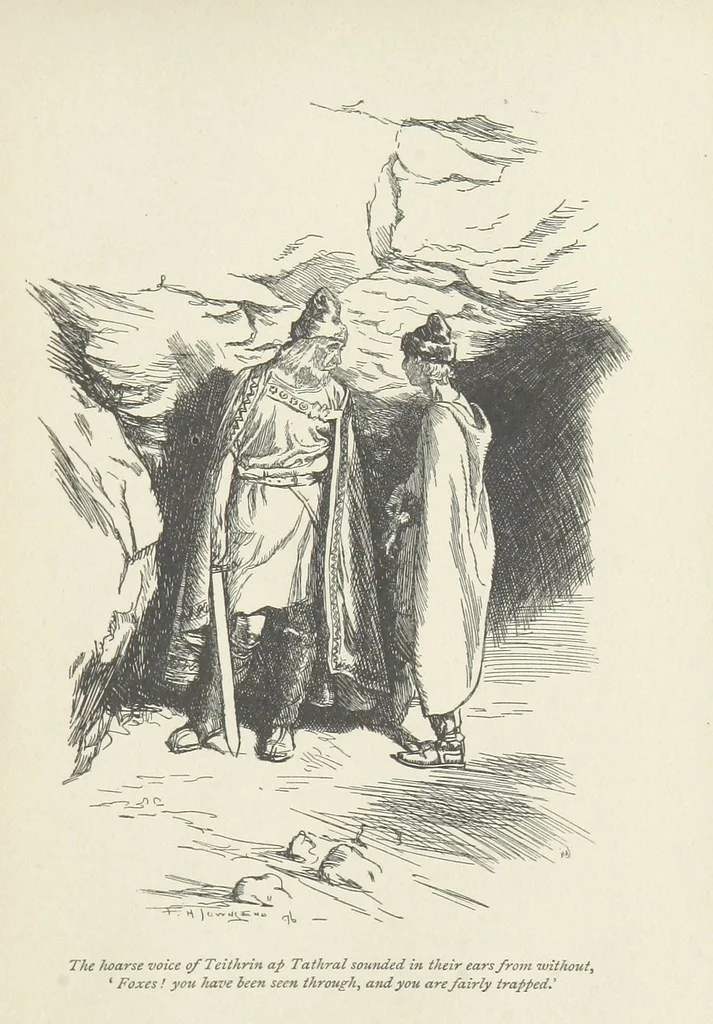 An illustration from The misfortunes of Elphin, and Rhododaphne ... With an introduction by George Saintsbury, 1897, leaf 107