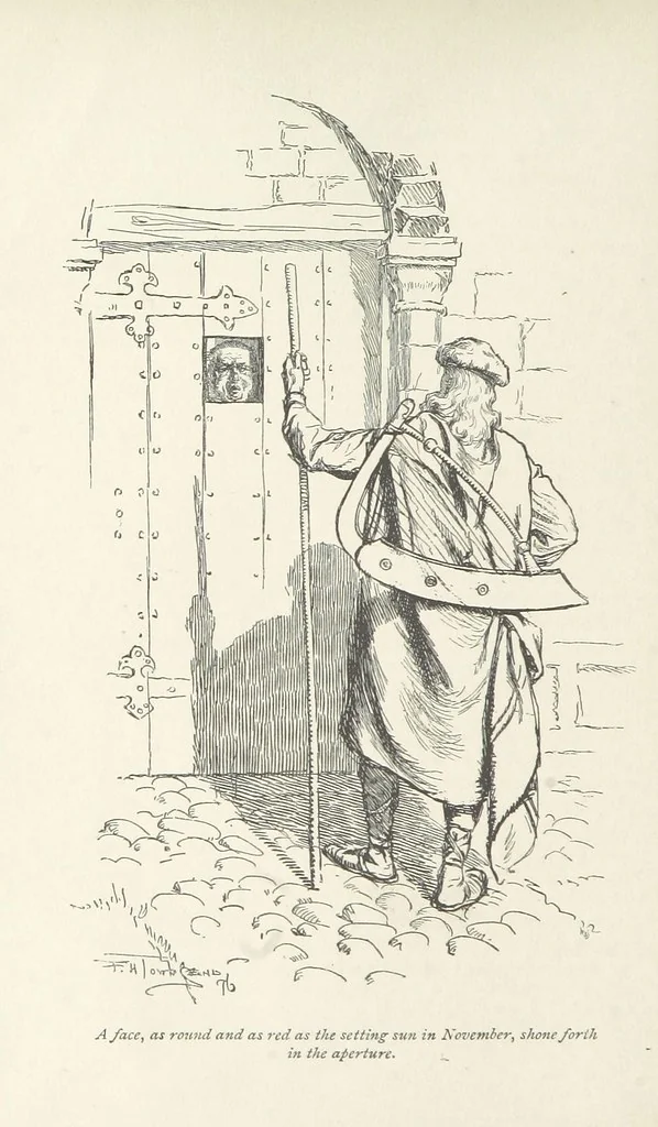 An illustration from The misfortunes of Elphin, and Rhododaphne ... With an introduction by George Saintsbury, 1897, leaf 128