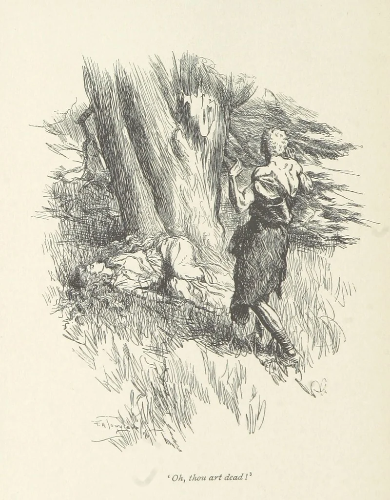 An illustration from The misfortunes of Elphin, and Rhododaphne ... With an introduction by George Saintsbury, 1897, leaf 218