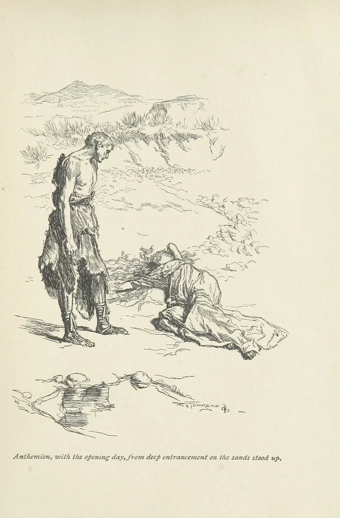 An illustration from The misfortunes of Elphin, and Rhododaphne ... With an introduction by George Saintsbury, 1897, leaf 241