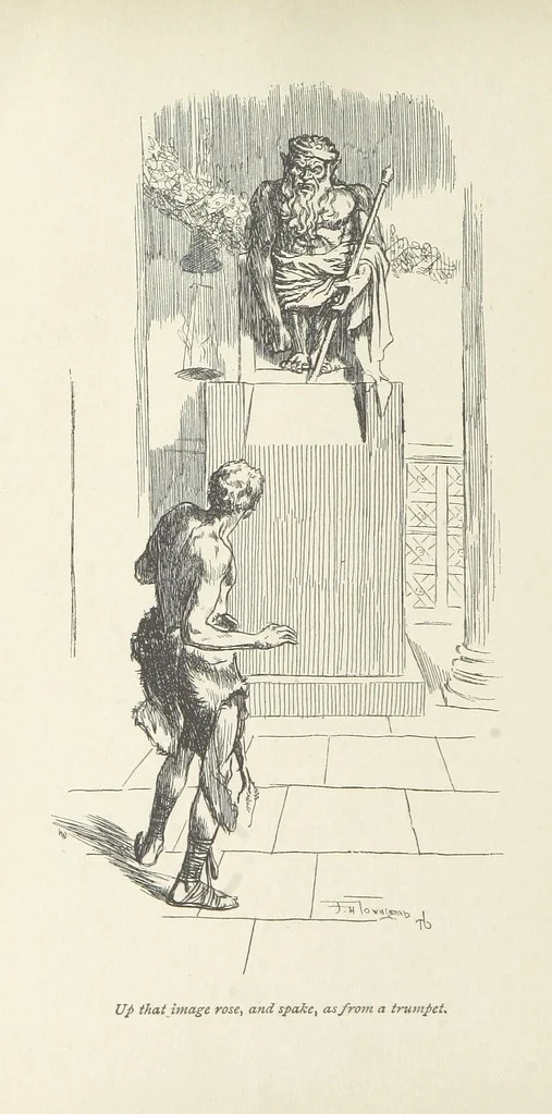 An illustration from The misfortunes of Elphin, and Rhododaphne ... With an introduction by George Saintsbury, 1897, leaf 248