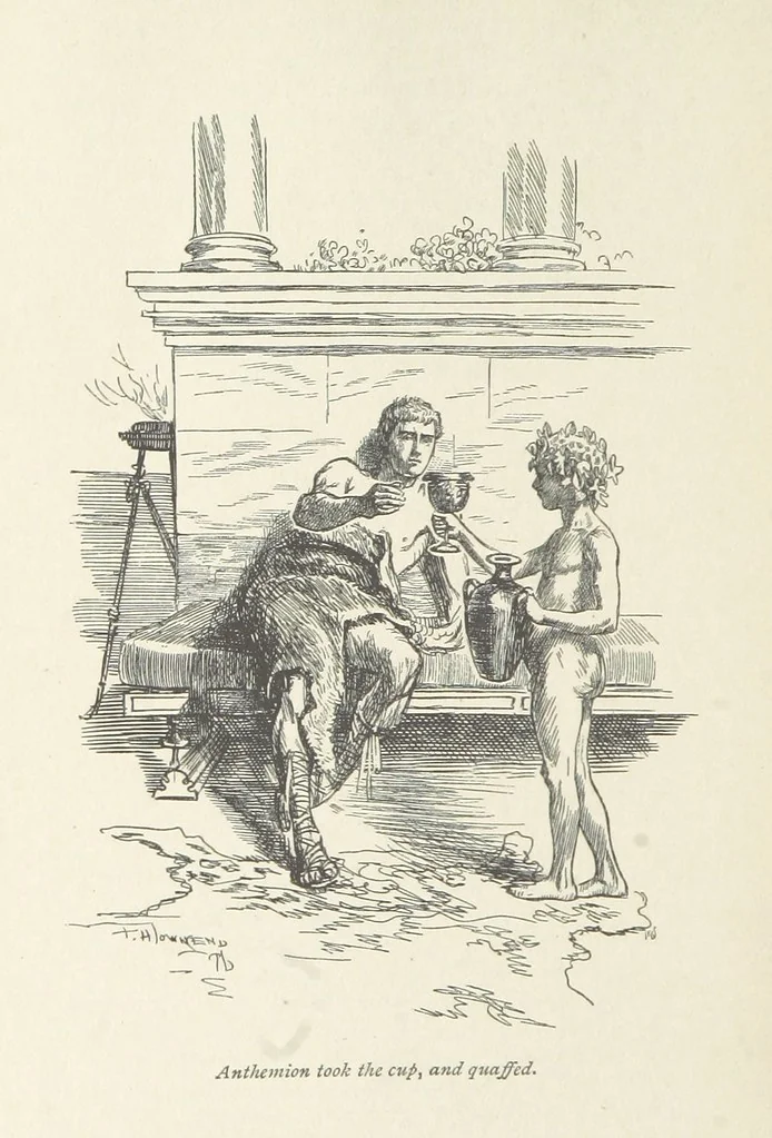 An illustration from The misfortunes of Elphin, and Rhododaphne ... With an introduction by George Saintsbury, 1897, leaf 252