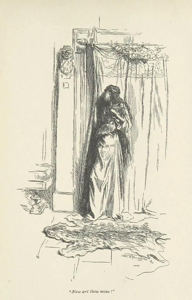 An illustration from The misfortunes of Elphin, and Rhododaphne ... With an introduction by George Saintsbury, 1897, leaf 255