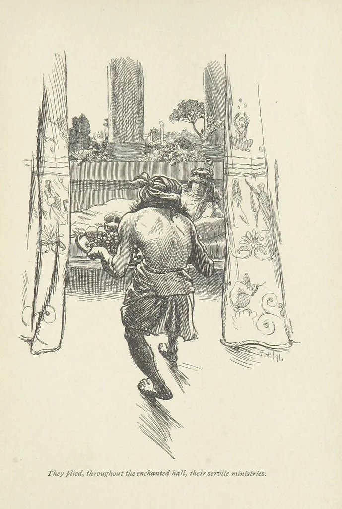 An illustration from The misfortunes of Elphin, and Rhododaphne ... With an introduction by George Saintsbury, 1897, leaf 263