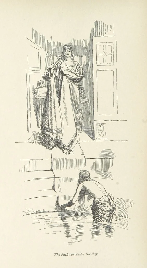 An illustration from The misfortunes of Elphin, and Rhododaphne ... With an introduction by George Saintsbury, 1897, leaf 272