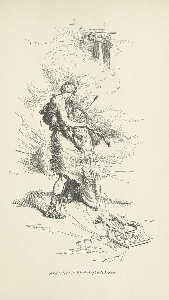 An illustration from The misfortunes of Elphin, and Rhododaphne ... With an introduction by George Saintsbury, 1897, leaf 275