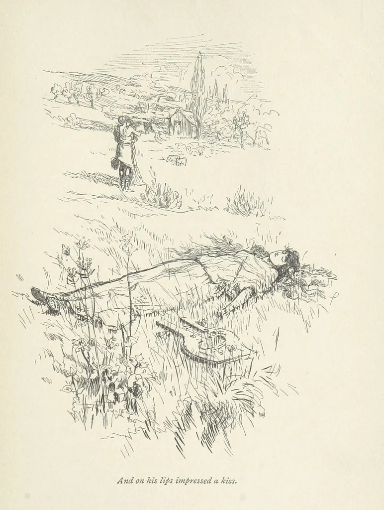 An illustration from The misfortunes of Elphin, and Rhododaphne ... With an introduction by George Saintsbury, 1897, leaf 283