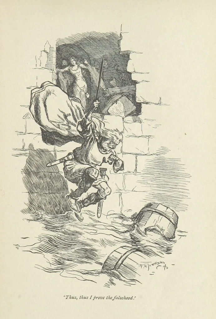 An illustration from The misfortunes of Elphin, and Rhododaphne ... With an introduction by George Saintsbury, 1897, leaf 53