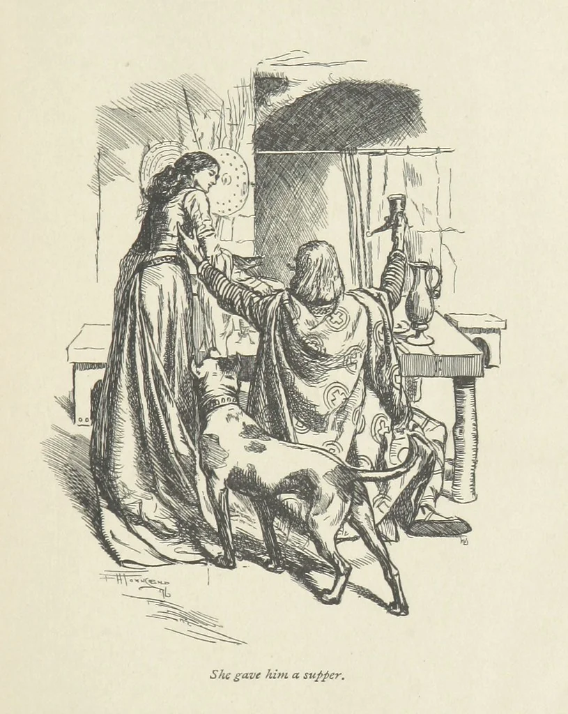 An illustration from The misfortunes of Elphin, and Rhododaphne ... With an introduction by George Saintsbury, 1897, leaf 85