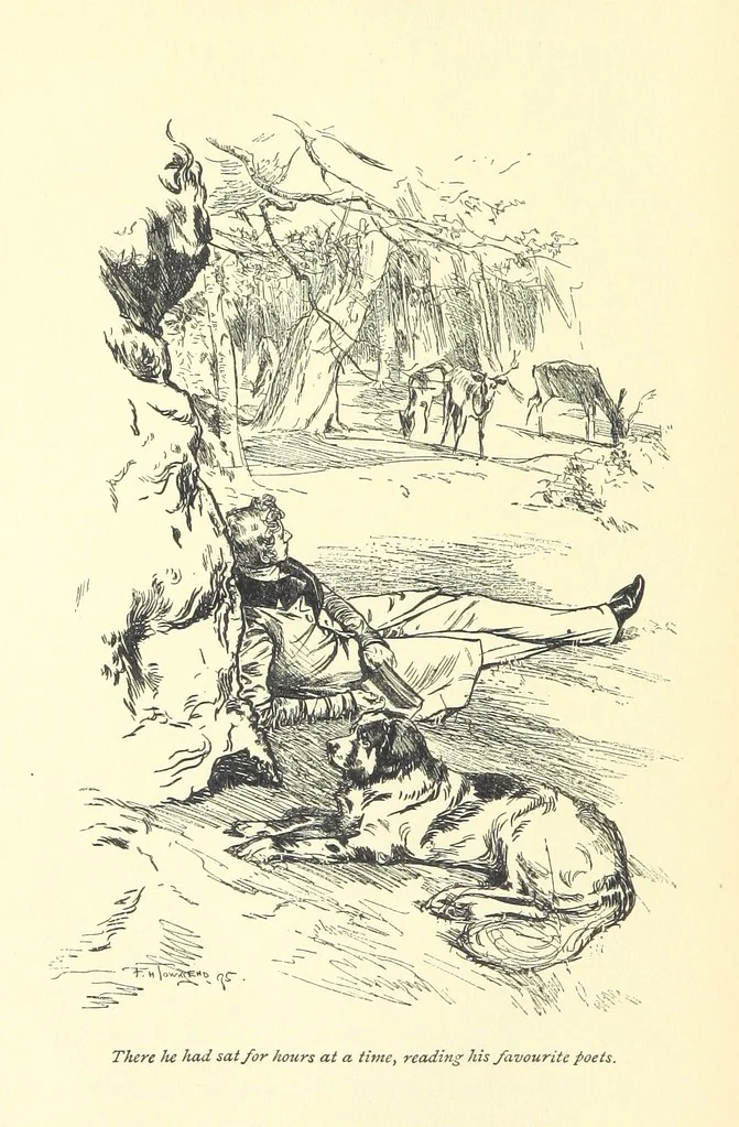 An illustration from Gryll Grange ... With an introduction by George Saintsbury, 1896, leaf 104