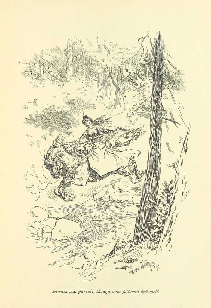 An illustration from Gryll Grange ... With an introduction by George Saintsbury, 1896, leaf 129