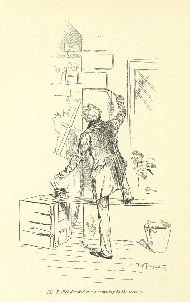 An illustration from Gryll Grange ... With an introduction by George Saintsbury, 1896, leaf 138