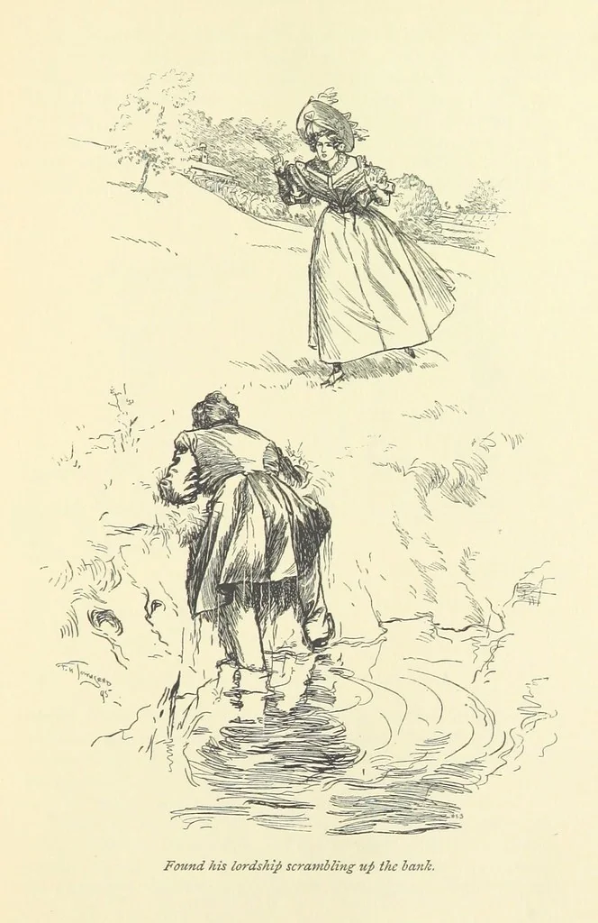 An illustration from Gryll Grange ... With an introduction by George Saintsbury, 1896, leaf 145