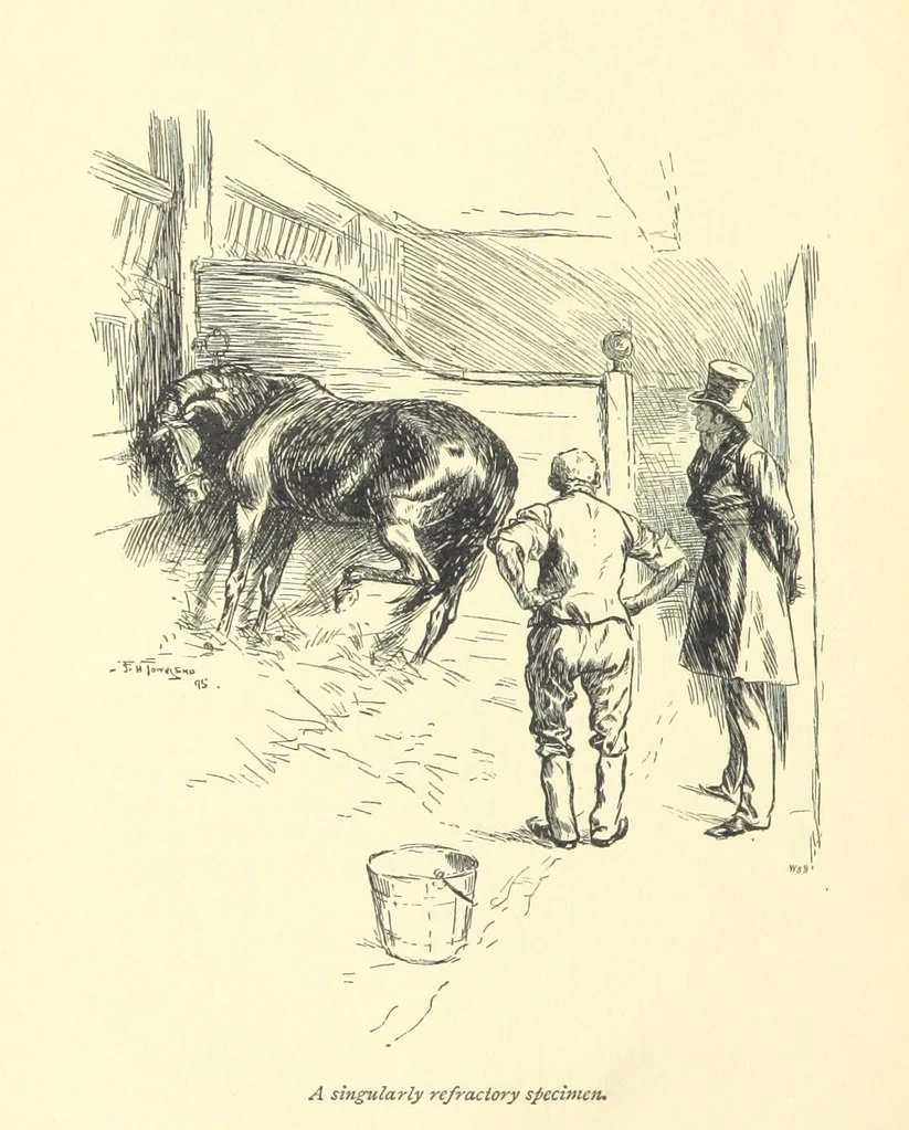 An illustration from Gryll Grange ... With an introduction by George Saintsbury, 1896, leaf 150