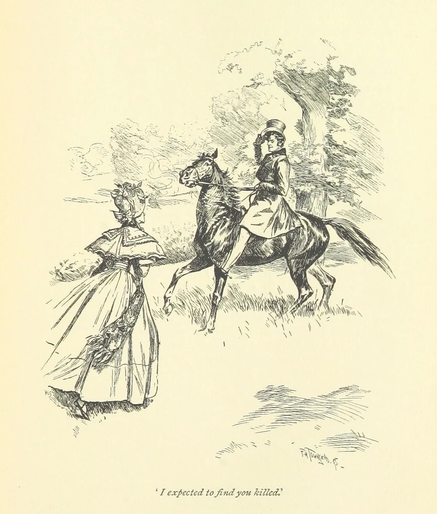 An illustration from Gryll Grange ... With an introduction by George Saintsbury, 1896, leaf 153